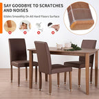 Ezprotekt 8 Pcs Rectangle Clear Silicone Chair Leg Floor Protectors, Rectangle Felt Felt Furniture Pads Caps Covers for Chair Table Desk, Anti- Scratches and No Noise (Fit L :1.3-1.7", W: 0.6-0.9")