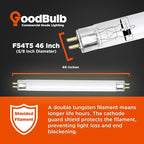 GoodBulb F54T5/830/ECO 54W 46 Inch T5 Fluorescent Light Bulb, 3000K Warm White Medium Bi-Pin Base, 4950 Lumens 85 CRI 36000 Life Hours, Instant/Programmed Start (40 Pack)