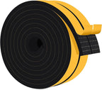 Closed Cell Foam Weather Stripping for Various Door Seal and Window Insulation, One Sided Foam Strips Adhesive, SoundProof Weatherproof AC Seal Strip, Shock-Absorbing (3/4 in x 1/4 in x 13Ft)