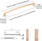 COTYKILEY 10 Pack 12.6 Inch(320mm) Champagne Bronze Cabinet Handles Gold Kitchen Cabinet Pulls Cabinet Door Handles Kitchen Cabinet Hardware Cupboard Drawer Pulls Dresser Handles