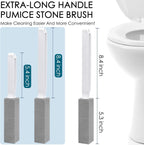 12 Pack Pumice Stone Toilet Bowl Cleaner with Extra Long Handle, Pumice Stone for Toilet Cleaning Toilet Stain Remover Heavy Duty Pumice Toilet Scrubber Brush Removes Hard Water Stains Limescale