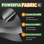 RAINDEWAY Tarps Heavy Duty Waterproof 10x10 Feet,10Mil Thick Multipurpose Poly Tarp Cover with Metal Grommets and Reinforced Edges,Silver/Brown Tarp