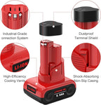 Mrupoo 12V 5000mAh Replacement Battery Compatible with Milwaukee 5000mAh Power Tools Red