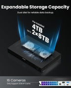 ZOSI 16CH 4K PoE Security Camera System,8pcs 4K C186 Aurora Lux Outdoor PoE Cameras with True Full Color Night Vision,Person Vehicle Detection,2 Way Audio,8MP 16CH NVR with 4TB HDD for 24/7 Recording