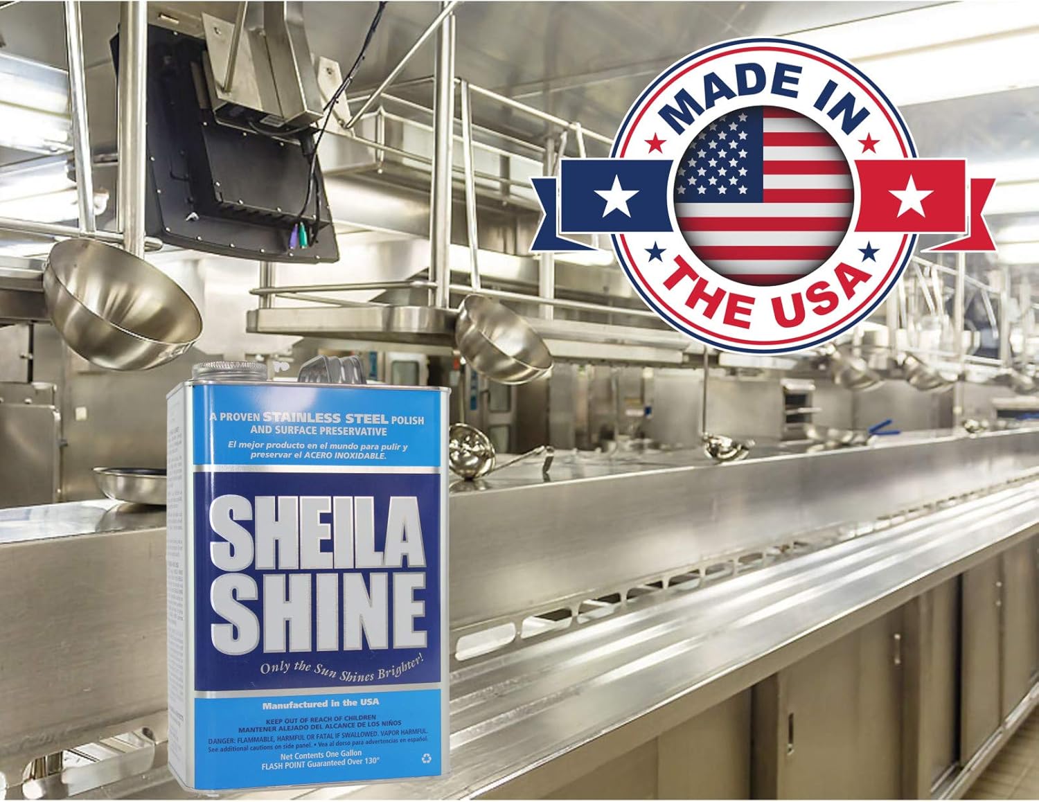 Sheila Shine 4 x 1 Gallon Stainless Steel Cleaner and Polish – Cleans, Polishes & Protects Kitchen Appliances, Refrigerators, Sinks, Ovens & Grills – Stainless Steel Cleaner for Appliances