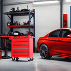 Tool Chest Heavy Duty Cart Steel Rolling Tool Box 5 Drawer Cart (TZ35 Red)
