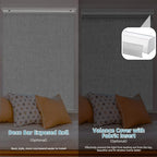 SmartWings Motorized Smart Blinds with Remote, Automatic Blackout Roller Shade Work with Alexa Homekit Thread Google Z-Wave, Electric Blind for Window, Custom Width Up to 110" W,Bouvardia Light Grey