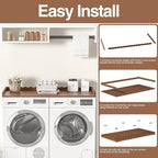 Giluta Large Washer Dryer Countertop, 27.6" x 54" Wooden Laundry Countertop with 6 Non-Slip Pads for Laundry Room Organization and Storage.