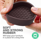 Furniture Cups X-PROTECTOR – 2" Caster Cups 8 PCS – Round Furniture Coasters – Ideal Bed Stoppers – Non Skid Furniture Pads with a Perfect Design – Rubber Furniture Pads - Protect Any Flooring!