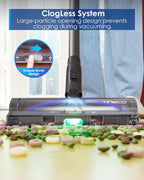 Tineco Pure ONE S50 Pro Cordless Stick Vacuum Cleaner, 200AW Powerful Suction, Zero Tangle Brush, 95Min Runtime, 180° Foldable Tube, 120° Green Light, Easily Tackles Large Debris Stick Vacuum