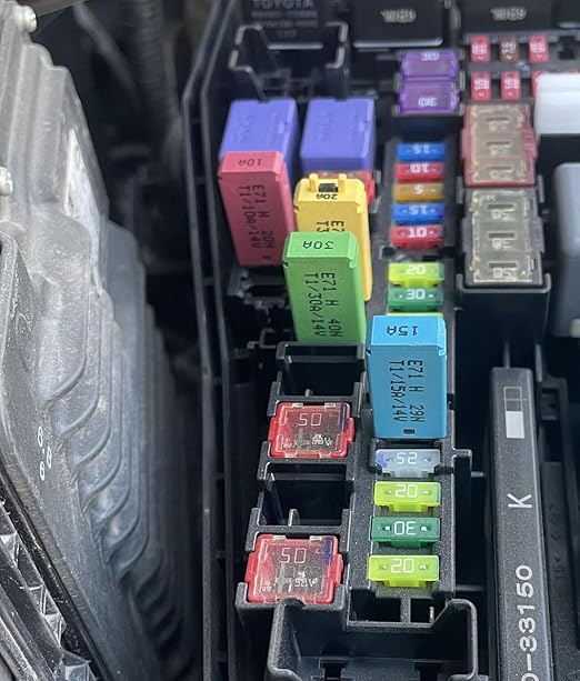 20A 12V Low Profile Automotive Mini Fuse Circuit Breaker ATM Auto Reset E71 - UL Certified Blade Self Resetting Breakers Fuses 20 Amp 12 Volt DC for Car RV Truck Boat Solar - Pack of 3