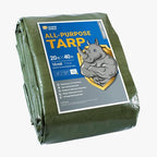 GUARD SHIELD Heavy Duty Tarp 20x40 Feet Green Multi Purpose Thick Waterproof Poly Tarp Cover 10mil