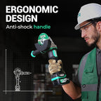 DCA Cordless Angle Grinder 4-1/2 inch, 20V Brushless Motor 8500RPM, Battery Grinder Tool-Free Guard, 4.0Ah Battery & Charger, Power Electric Cut Off Tool with 6 Discs for Cutting, Grinding, Polishing