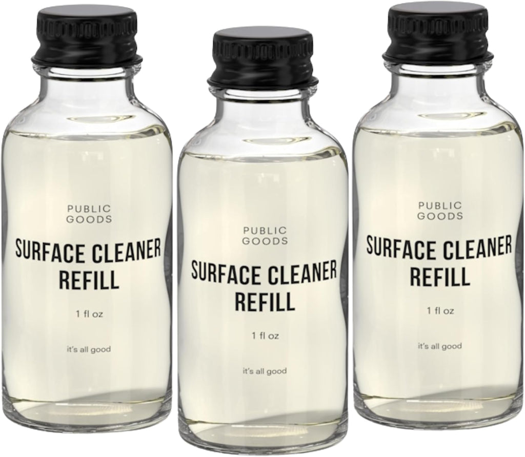 Public Goods Multi Surface Cleaner Refill | All Purpose Cleaner Refill for Floors, Tile, Countertops | Multi Purpose | Cruelty Free | Scented with Jasmine Essential Oils | 3 Pack - 24 Oz Diluted