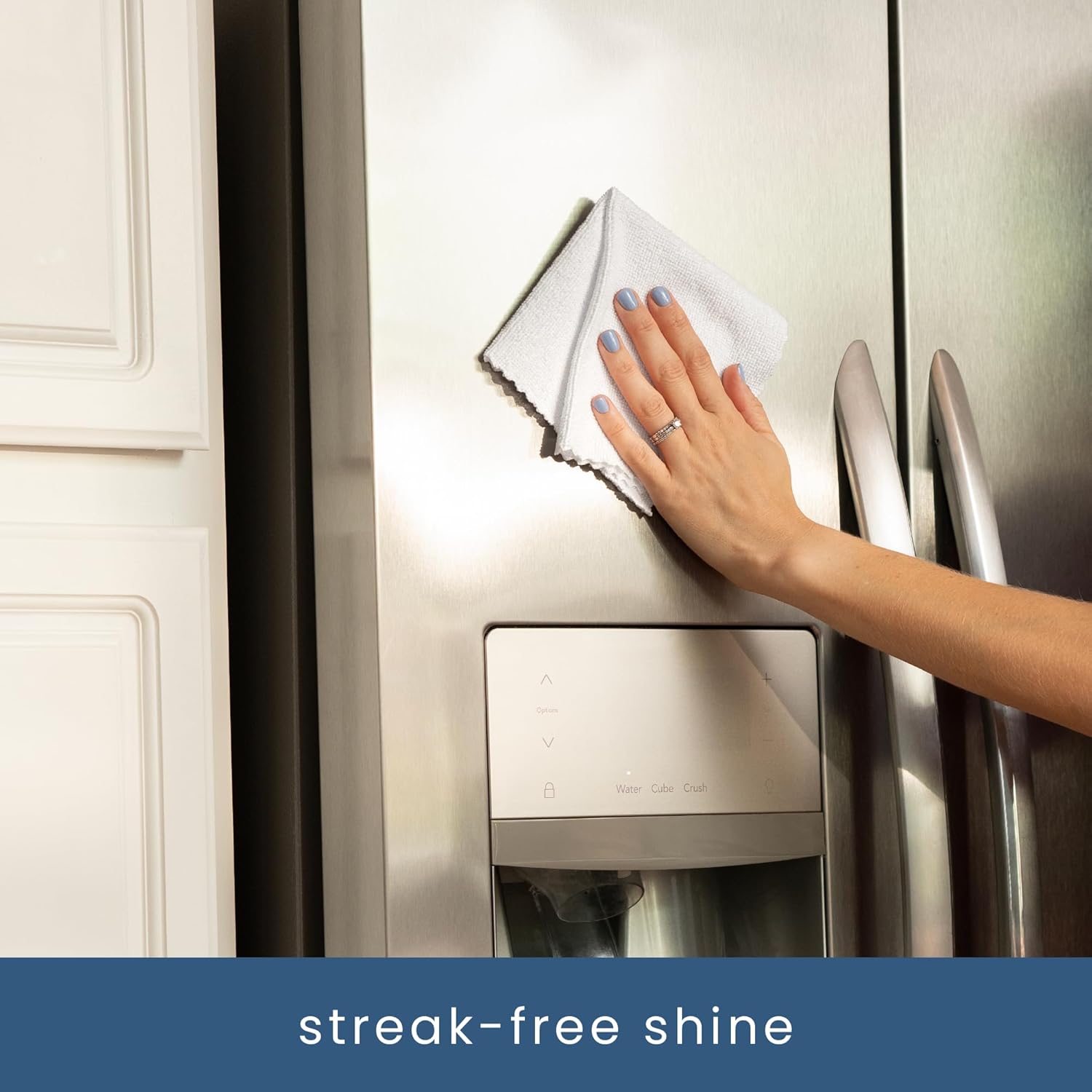 S&T INC. 50 Pack Microfiber Cleaning Cloth with Box, Bulk Towels for Home, Reusable Microfiber Towels for Cars, Cleaning Rags, White, 11.8 Inches x 11.8 Inches, 50 Count