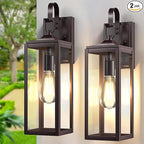 18'' Large Outdoor Wall Lights 2 Packs, Modern Brown Exterior Lighting Fixtures, Waterproof Outdoor Sconces Porch Light for House Wall Mount, Farmhouse Wall Lanterns for Front Door, Garage