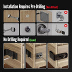 Door Lock Hasp Latch, 90 Degree Solid Iron Safety Packlock Drawer Hasp Lock Latch, Extra Thick Gate Lock Hasp with Keys Brushed Finish (2.24 Inch, Black)