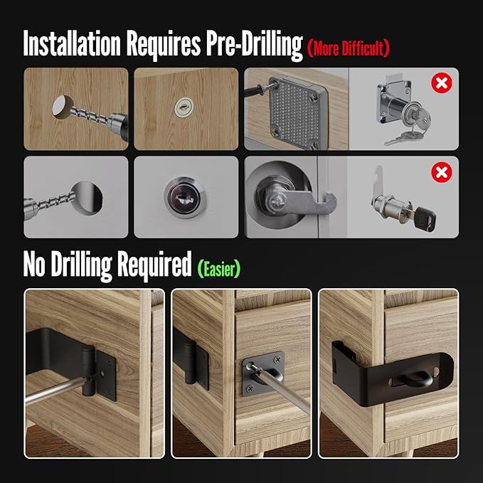Door Lock Hasp Latch, 90 Degree Solid Iron Safety Packlock Clasp Hasp Lock Latch, Extra Thick Gate Lock Hasp with Screws Brushed Finish (2.24 inch)