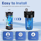 ICEPURE 10"X4.5",1 Microns Whole House Sediment Activated Carbon Water Filter Compatible with Dupont WFHDC8001,EP Series,EPM Series,CB-BB-10, GE FXHTC, GXWH40L, GXWH35F, GNWH38S, CTO10BB,3PACK