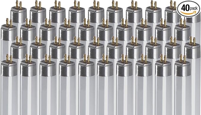 GoodBulb 28W 46 Inch T5 Fluorescent Light Bulb, 5000K Daylight Medium Bi-Pin Base, 2900 Lumens 85 CRI 36000 Life Hours, Instant/Programmed Start (Pack of 40)