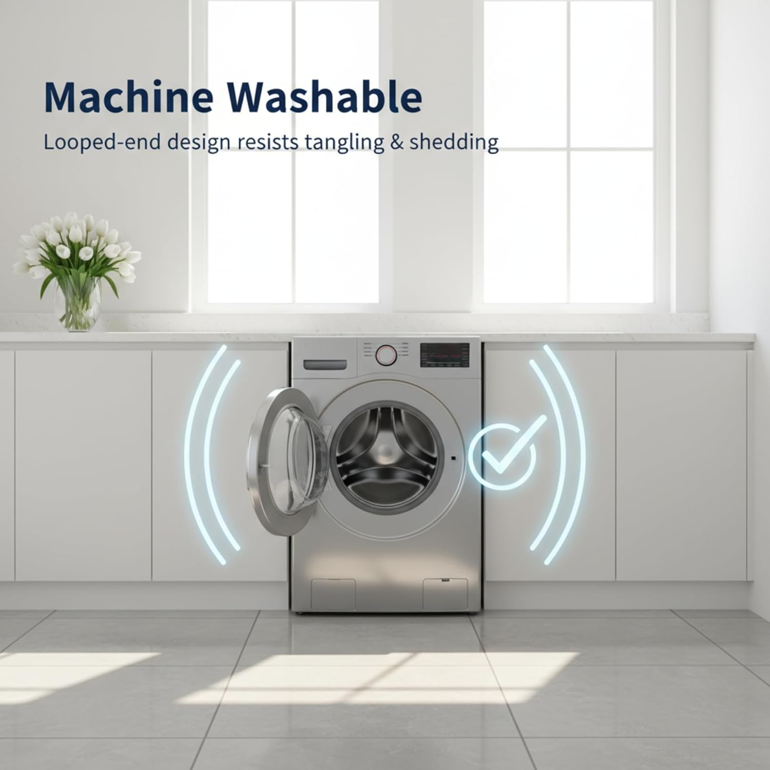 Blue Whales Commercial Mop Heavy Duty Industrial Mop Head Replacement, Looped End String Head Refill, Lint Free, Ideal for Cleaning Service Companies & Homeowners – Fits Clamp & Jaw Handles