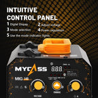 Welding Machine，MIG Welder with 2-in-1 Flux Core/Wand Welder Welder with 130 Amp 110 Volt Airless MIG Welder with Synergy IGBT Inverter Welder Portable Wire Welder