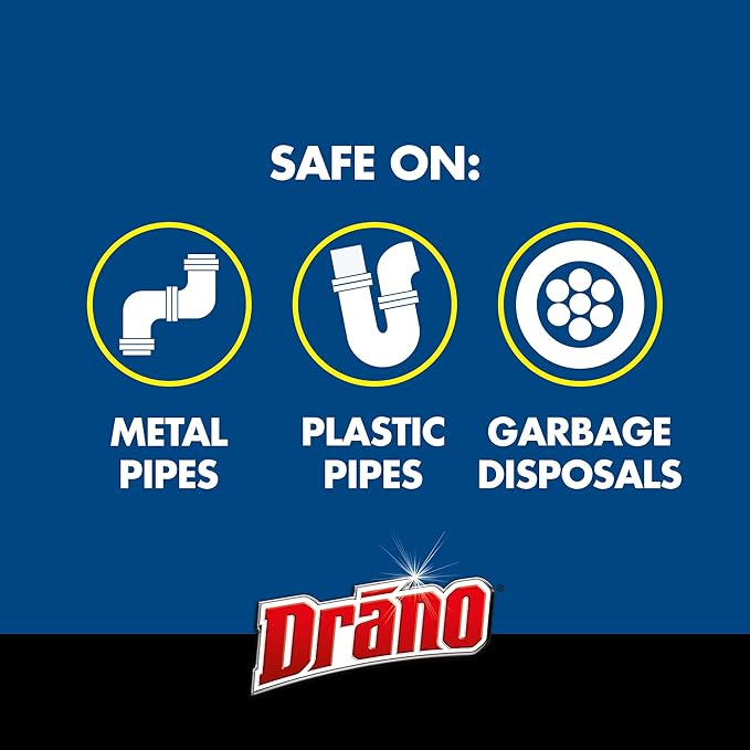 Drano Dual-Force Foamer Clog Remover, Commercial Line, 17 oz