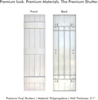 Board & Batten Vinyl Shutters (1 Pair) | 14.5"x63" (4-Board) - Dover White/Paintable | Exterior Window Shutters | Includes Mounting Hardware | Simple Installation | Made in USA
