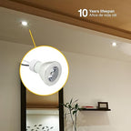 Light Socket Converter E26 E27 to GU10 Adapter with 10.2 Inch Extension Cable, Ceramic Lamp Holder with Heat Resistant Silicone Wire for LED or Halogen Bulbs