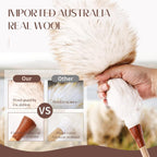 THARAHT Lamb Wool Duster Fluffy Long Handle Reusable for Cleaning Ceiling Fan,Pendant lamp, High Ceiling, Blinds, Furniture Feather Duster