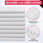 FIXSMITH White Microfiber Cleaning Cloth -Pack of 8, Highly Absorbent Cleaning Rags, 16"X12" All Purpose Cleaning Towels for Housekeeping, Kitchen, Car, Lint Free and Reusable Microfiber Towels