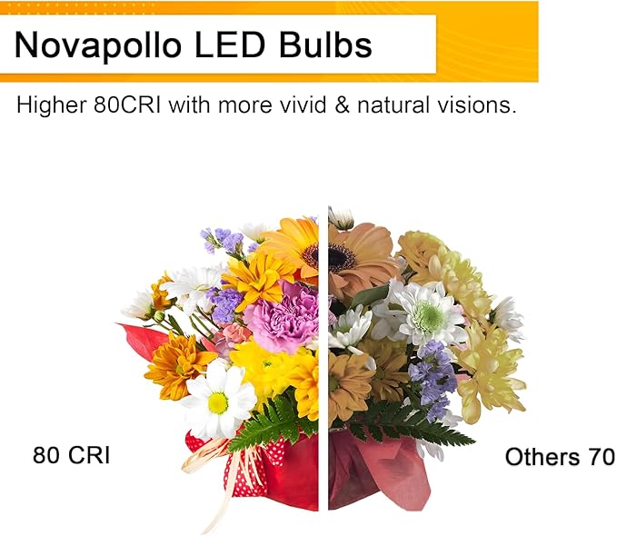 E26 Edison Bulbs 60Watt, Dimmable A19 LED Bulb, 800 Lumens High Brightness 2700K Warm White, C80+ CRI Vintage Light Bulbs, Clear Glass, 6 Pack