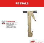 Ingersoll Rand PB35AL8 Pavement Breaker, 1 X 4-1/4" Hex Shank, 6.25" Stroke Length, 1-3/4" Bore