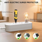 Surge Protector Power Strip, KPQ IPX6 Grade Waterproof Outdoor/Indoor Power Strip Weatherproof with 3 AC Outlets, 5FT Extension Cord, Wall Mountable for Home, Office, Camping-White