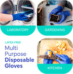 OWELL® Blue Medical Exam Nitrile Gloves – 4 Mil, Powder-Free, Latex-Free, Chemo Rated, Drug Resistant Disposable Gloves