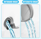 Mop and Bucket Set, Spin Mop Bucket with Separate Dirty/Clean Water System, Self-Wringing Square Mops for Floor/Wall Cleaning with 3 Microfiber Pads