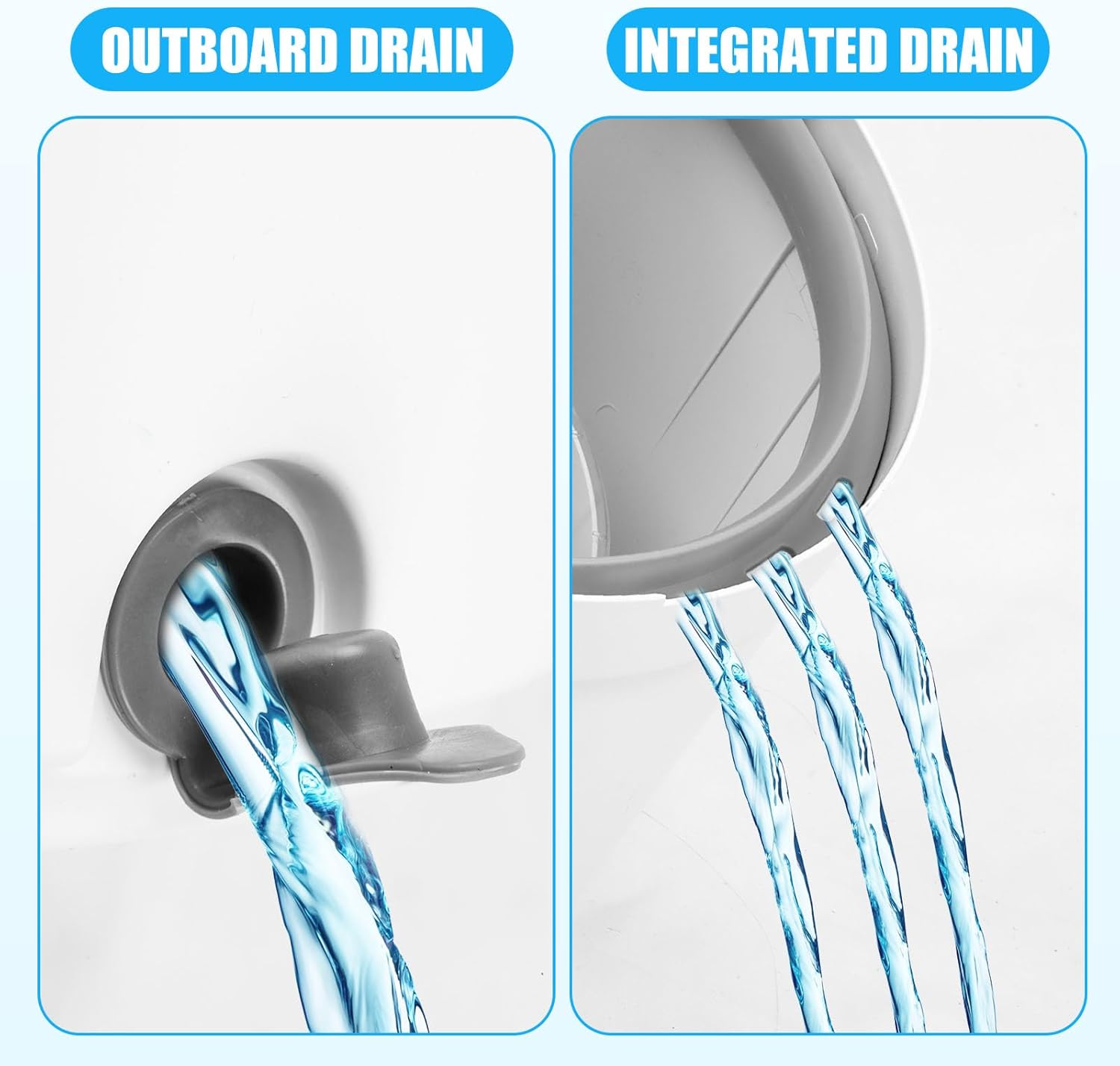 Mop and Bucket Set, Spin Mop Bucket with Separate Dirty/Clean Water System, Self-Wringing Square Mops for Floor/Wall Cleaning with 3 Microfiber Pads