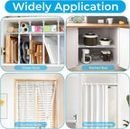 4 Pack Window Security Bars 15.7"-27.5" Adjustable Sliding Glass Door Lock Bars Window Stopper Safety Stick Lock Bars with Rubber Tips for Home, 2.2 cm in Diameter