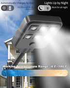 Ofuray Of-5000W Solar Street Lights Outdoor – Super Flood Lighting 60LED, Lights up 2,200 sq.ft with Motion Sensor, 18Ah Power Solar Panel, IP67 Dusk to Dawn Security Commercial for Yard, Parking Lot