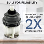 RP46463 Cartridge Replacement for Delta 17 Sereis Tub and Shower Dual Function Handle (2006-Present), Temperature and Volume Control, Fits Delta R10000 Series Valve