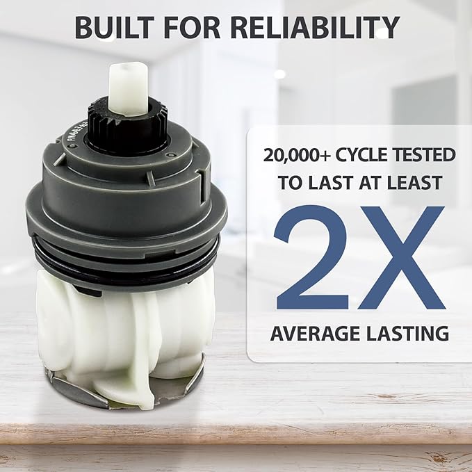 RP46463 Cartridge Replacement for Delta 17 Sereis Tub and Shower Dual Function Handle (2006-Present), Temperature and Volume Control, Fits Delta R10000 Series Valve