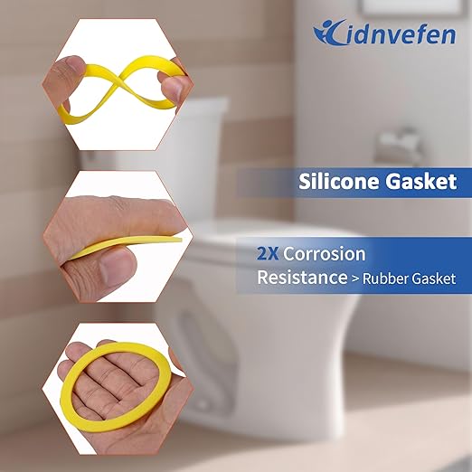 3Pcs Canister Flush Valve Seal for Kohler, Toilet Tank Parts GP1059291 Flush Valve Seal, Silicone Gasket Replacement Parts Toilet Seal Ring