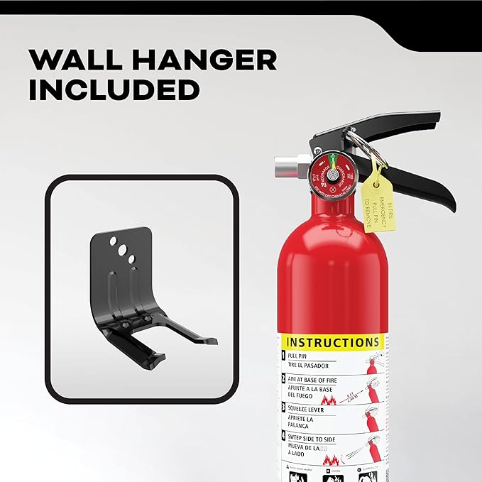 Kidde Commercial-Grade Fire Extinguisher for Office, Schools, Rechargeable 1A10BC