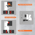Generator Interlock Kit Compatible with GE General Electeric 150 or 200 Amp Panels 2-1/2 Inch Spacing Between Main and Branch Breaker