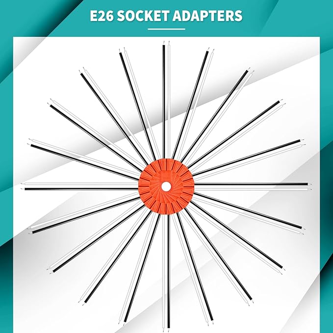 Zhengmy 50 Pcs E26 Socket Adapter, Medium Base Male Screw in Light Socket Pigtail for LED Recessed Lights