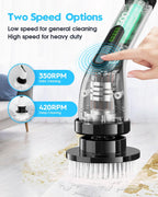 Electric Spin Scrubber for Cleaning Bathroom: Cordless Power Shower Scrubber - Electric Cleaning Brush for Tile Tub