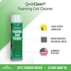 QwikProducts Foaming Coil Cleaner for AC Unit, Heating, Refrigerator, Air Conditioner No Rinse Coil Cleaner Spray Breaks Down Dirt, Dust, Grease, and Oil