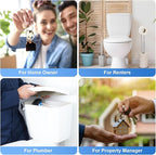 Weslymoo 2 Pack Toilet Flapper Replacement Kit，2 Inch Flapper for Toilet Tank with 4 Long Stainless Chains Compatible with Most Toilets Toilet Stopper，Long Lasting Rubber Easy to Install