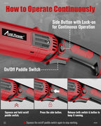 AVID POWER Angle Grinder 4-1/2 Inch 8.0 Amp 1000W Electric Grinder Tool 7-Variable-Speed Metal Grinder, 11,500 RPM, Paddle Switch with Lock-on Button, Cutting & Grinding Wheels and Side Handle