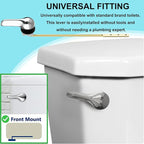 Toilet Handle Replacement Kit Universal Bowl Repair Inside Tank Trip Lever Stainless Steel Flapper Chain Flush Front Mount Chrome Brass Fitting with American Standard Gerber Compatible Parts